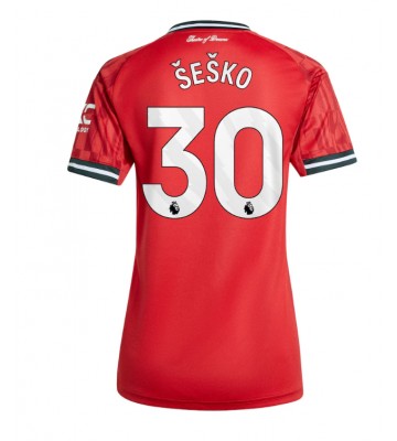 Lacne Ženy Futbalové dres Manchester United Benjamin Sesko #30 2025-26 Krátky Rukáv - Domáci